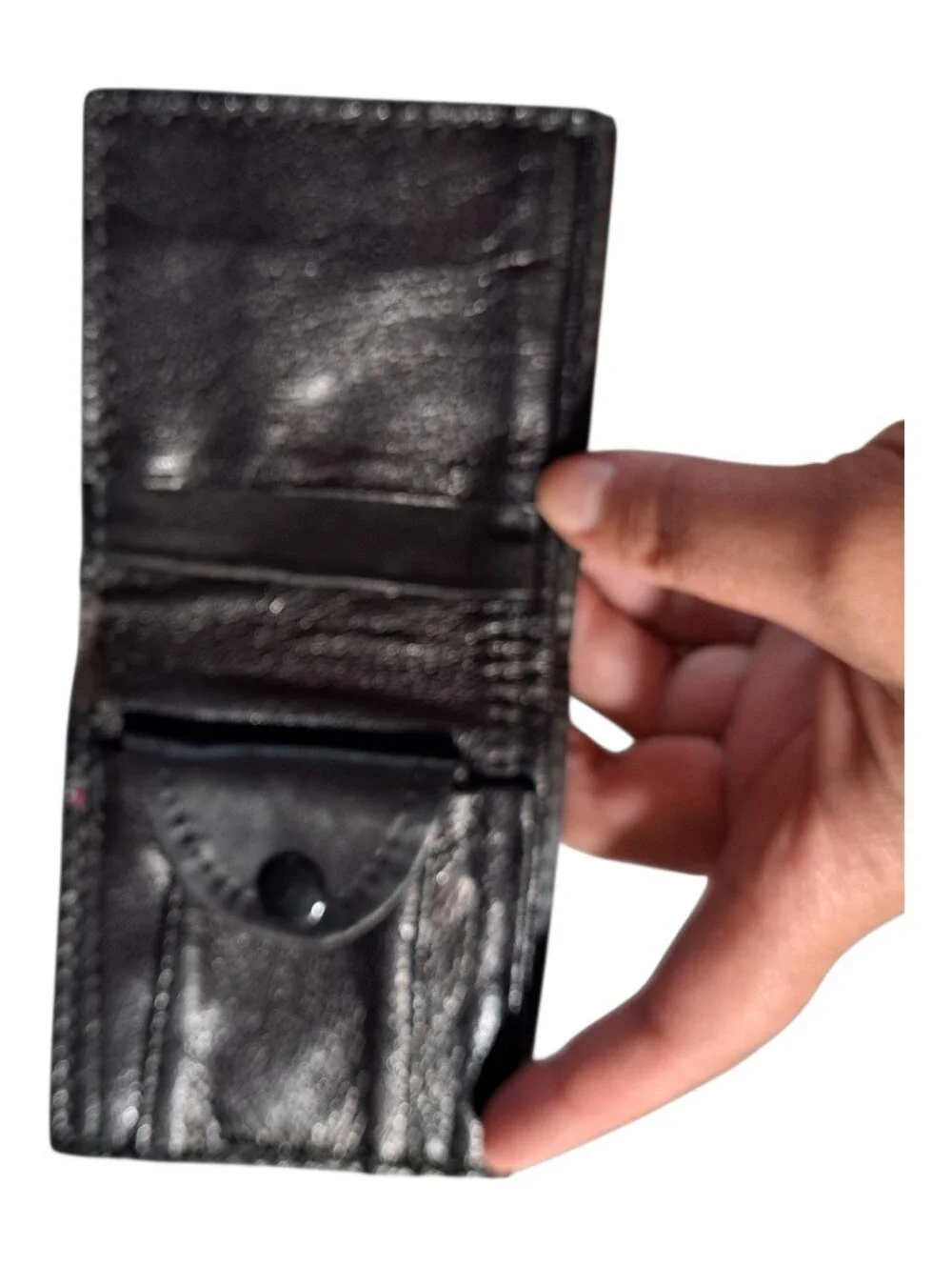 Hand Tooled Leather Butterfly Bifold Wallet